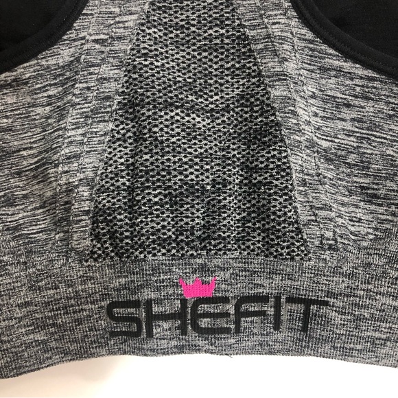 SHEFIT Lounge Bra Graphite Gray Black Size Small Sports Bra Workout Athletic NWT - Picture 11 of 13